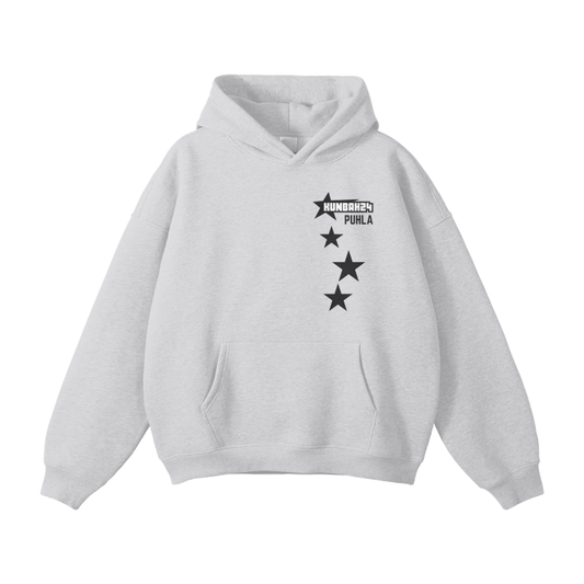 kunbah24 Flower Grey Oversized Hoodie